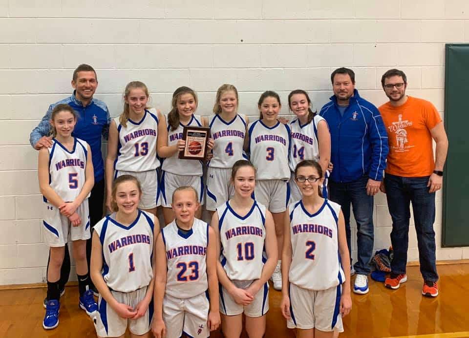 Girls Basketball Team at St. Paul's Lutheran School Oconomowoc, WI